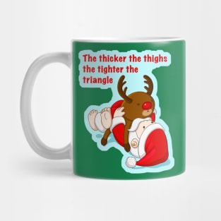 Thicker Santa - thicker the thighs the tighter the triangle - Christmas gift for grapplers Mug